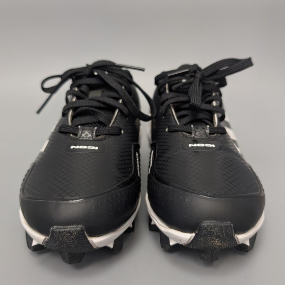 Adidas Icon 7 Bounce Baseball Mens Cleats Size 4 Black White S23919 - Picture 3 of 12